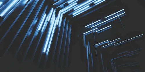 LED lights suggesting an ML pipeline